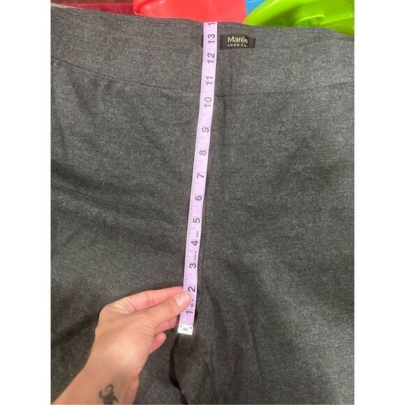 Mare'e Pour Toi Dark gray Pull On Cropped Pants Size 20 Plus Size Saks 5th Ave - Picture 8 of 9